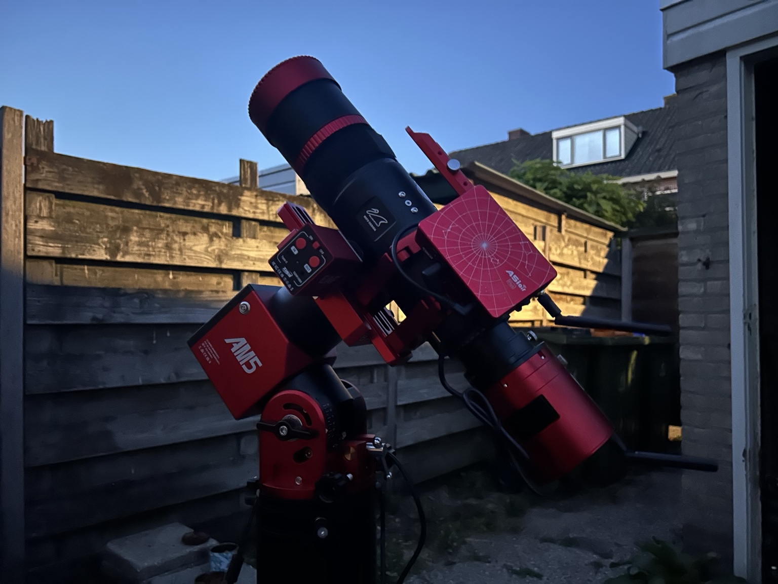 William Optics telescope and ZWO equipment in Islam's garden